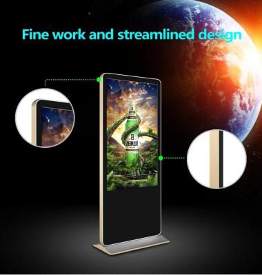 China 43 inch vertical touch screen TFT FHD  lcd display free stand totem kiosk for sale