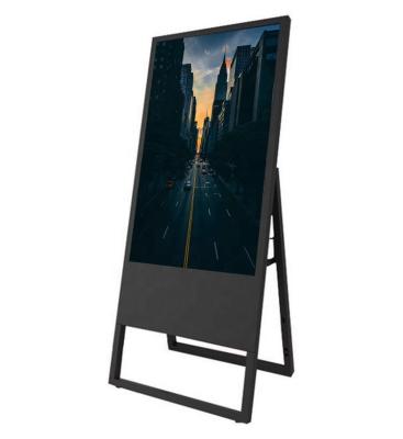 China 43inch Portable Digital Poster Battery Powered Floor Standing Display for sale