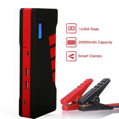 China 20000mAh 900A Lithium Car Battery Jump Starters with Air Compressor Versatile for sale