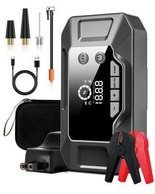 China Portable 10000 Mah Super Jumper Battery Pack Car Booster Lithium Power Bank Jump Starter With Air Compressor for sale
