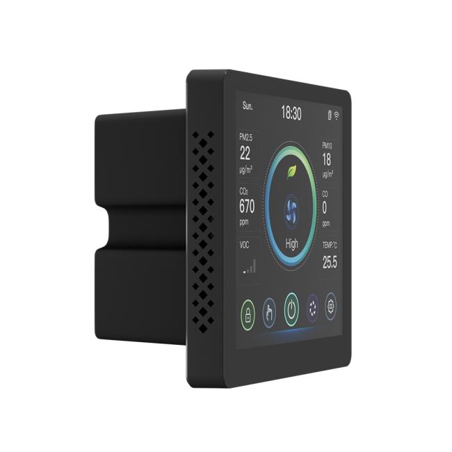 Smart Fresh Air Controller with PM2.5 CO2 VOC CO Sensor and Tuya WiFi ...