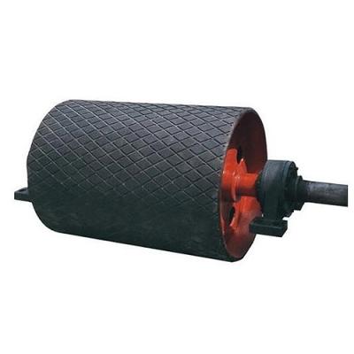 China Anti Slippery Herringbone Rubber Outside Conveyor Bend Pulley for sale