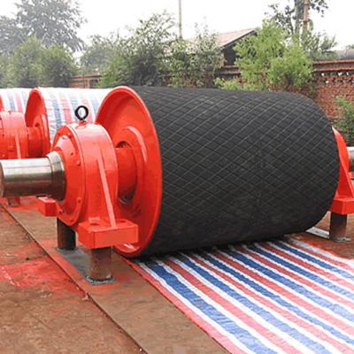 China Color Material Roller Conveyor Belt , Black Conveyor Drive Pulley for sale