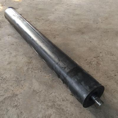 China Grooved Black Steel Plants Hdpe Conveyor Roller for sale