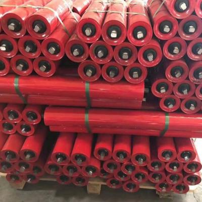 China Customizable Red Mining Oem Heavy Duty Conveyor Rollers for sale