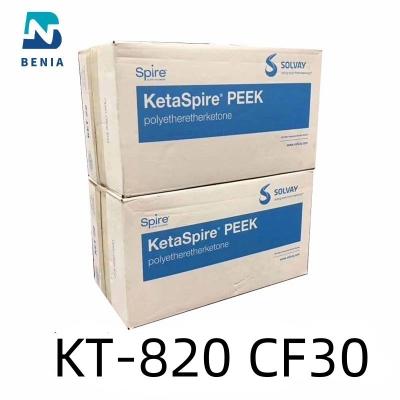 China Solvay PEEK KetaSpire KT-820 CF30 PolyEtherEtherKetone Medium Flow 30% Carbon Fiber Reinforced Polymer All Color for sale
