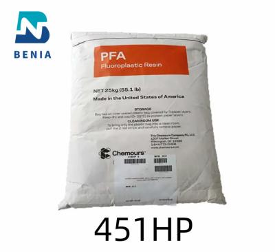 China Dupont PFA 451HP PFA Perfluoroalcoxi PFA Material plástico para revestimientos de tuberías en venta