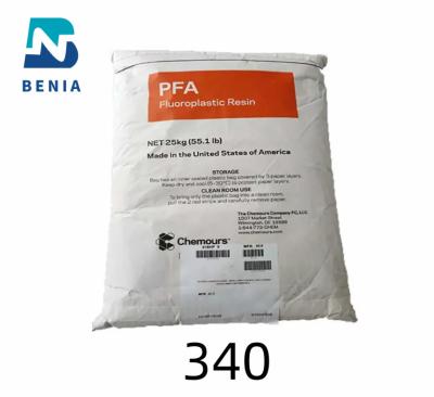 China Dupont PFA 340 PFA Perfluoroalcoxy 25 kg/bolsa para el aislamiento de mangueras/cables/cables en venta