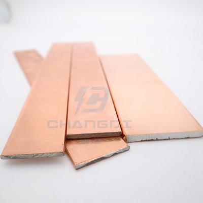China 30x4mm Copper Clad Steel Plate CCS Flat Bar 6 Meter Better Conductivity for sale