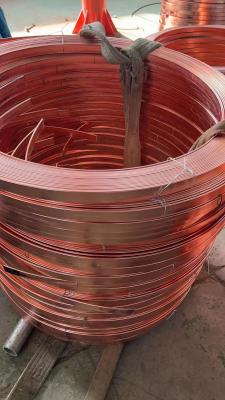 China plano revestido de cobre del alambre de acero de 0.85x5m m para el cable en venta