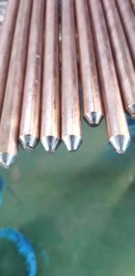 China 4ft Copperbond Solid Copper Earth Rod Sizes 16mm for sale