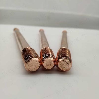 China 16mm 5 8 Earth Rod Copper Continuous Plating For Electrical Grounding for sale