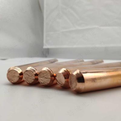 China Electrical Ground Pole Copper Coated Earthing Rod For Home Electrical Earth Rod for sale