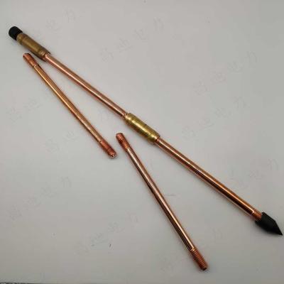 China Ms Earthing Rod With Chemical Copper Internal Threaded Electrical Earth Rod for sale