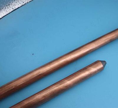 China 1200mm 16mm Earth Rod Electrical Ground Pole Unthreaded for sale