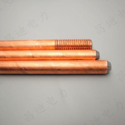 China 3/4  Copper Bonded Ground Rod 2m Length Chemical for sale
