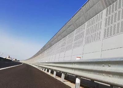 China Highway Aluminum Panel Cotton Filling Noise Barrier For Noise Absorbing for sale