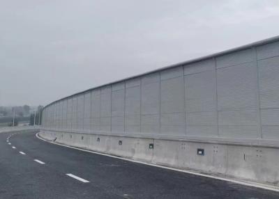China Soundproof Highway Noise Barrier with H Shaped Steel Columns for sale