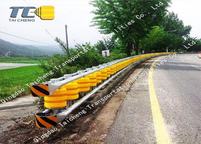 China Material del rodillo de la PU de EVA de la barrera de desplome del ferrocarril del guardia del rodillo del coche del accidente en venta