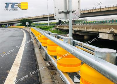 China Polyurethane Roller Highway Crash Barrier Orange / Yellow Eco Friendly for sale