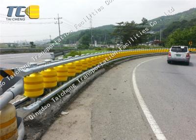 China EVA PU Polyurethane Rolling Crash Barrier , Expressway Steel Beam Guardrail for sale