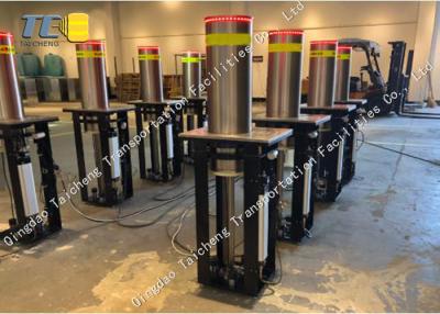 China Sliver Hydraulic Retractable Bollards Car Park Bollards Powder Coated Surface for sale