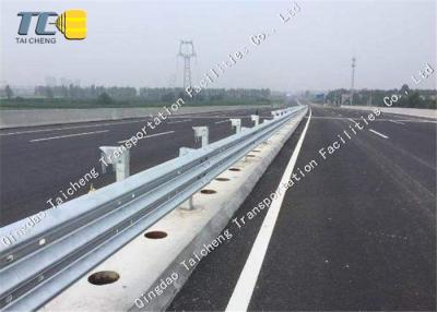 China Impact Resistance W Beam Crash Barrier , Wave Steel Traffic Guard Rails for sale