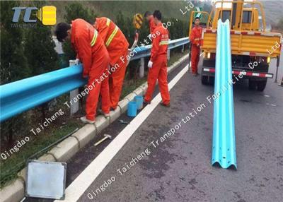China Anti Corrosion SS W Beam Crash Barrier , Thrie Metal Beam Crash Barrier for sale