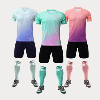 China ODM Youth Soccer Shirts Jerseys Uniform Kits Portable Washable for sale
