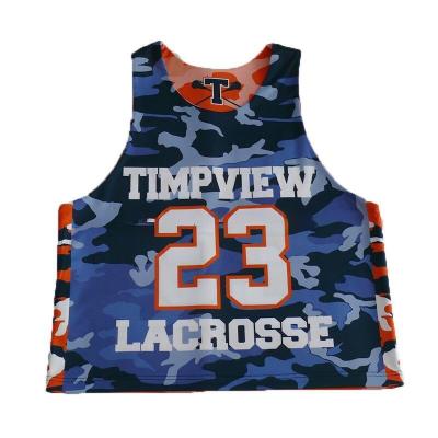 China Polyester Youth Reversible Lacrosse Uniforms Washable Anti Shrink for sale