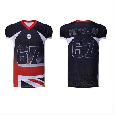 China Polyester Printing Sublimated Football Jerseys Washable Practical for sale