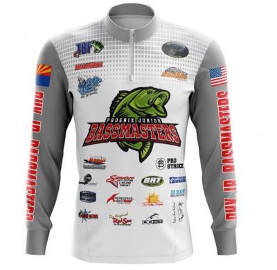 China Long Sleeve Fishing Tournament Jerseys Embroidered Design Practical for sale