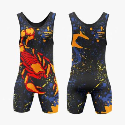 China Reversible Personalized Wrestling Singlet Unisex Anti Pilling for sale
