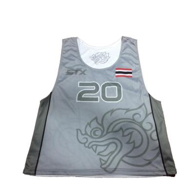 China Odorless Practice Reversible Lacrosse Jersey Durable Lightweight for sale