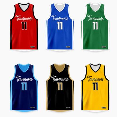 Chine Uniforme de basket-ball sublimé par coton masculin, maillots durables de basket-ball avec des nombres à vendre