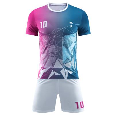 China Uniformes durables del equipo de fútbol con cuello de pico, jersey de fútbol reversible multiescena en venta