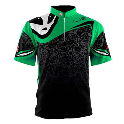 China Round Collar Darts Apparel Anti Bacterial , Unisex Custom Dart Jerseys With Pockets for sale