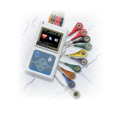 China TLC9803 3-Channel Portable 24 Hour Heart Monitoring Recorder System Holter Patient Monitor ecg cable ECG EKG for sale