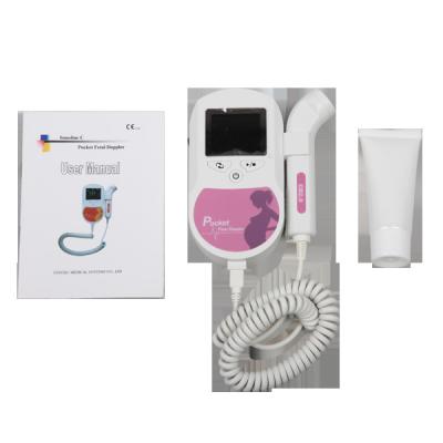 China Ultrasound Equipment Pocket Fetal Doppler Built In Speaker Color Display for sale