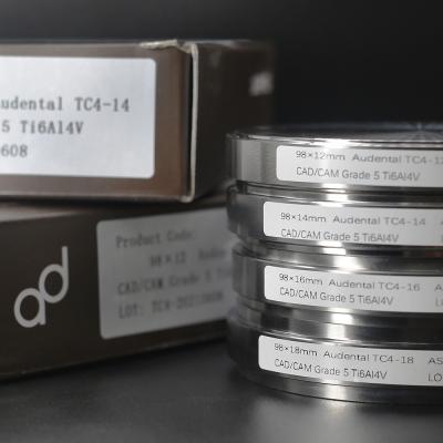 China Aleación de fresado de disco dental de bloque de titanio Ti para coronas molidas en venta