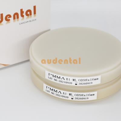 China Material de implante de bloco PMMA odontológico multicamadas Sistema aberto de disco PMMA OEM à venda