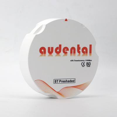 China Fresado de laboratorio de disco dental Cadcam de bloque de circonio pre sombreado ST de 95 mm en venta