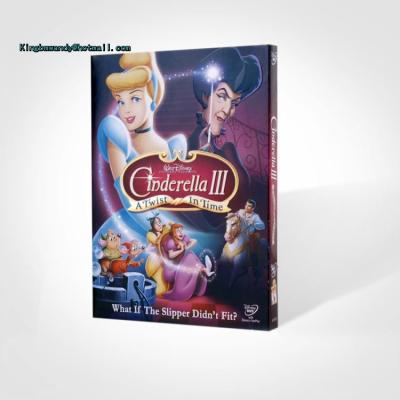 China Hot sell Cinderella③ III A Twist in Time disney dvd movies cartoon dvd movies kids movies with slip cover case drop ship for sale