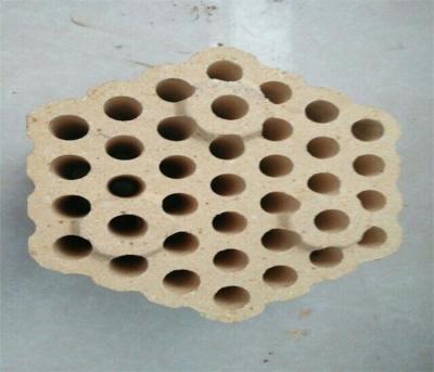 中国 12の穴のレジ係の粘土質耐火れんが、格子熱い送風ストーブのための絶縁の火煉瓦 販売のため