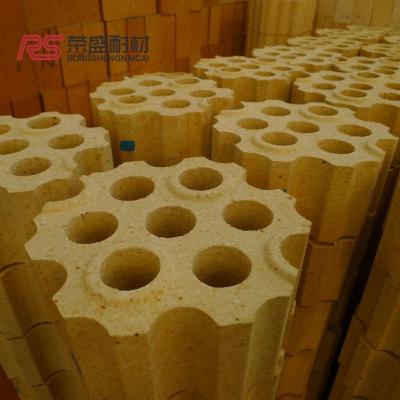 China Cor de alta temperatura de Customsized do tijolo do verificador da argila de fogo de Al2o3 55% à venda