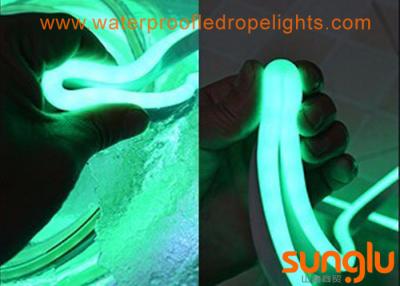 China Green 100D Flexible LED Neon Light , 6W Soft PVC Material LED Ribbon Tape for sale