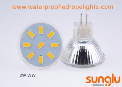 中国 ガラス体が付いている2W 3W WW CW MR11 LEDのスポットライトDC 12Vハロゲン ランプの取り替え 販売のため