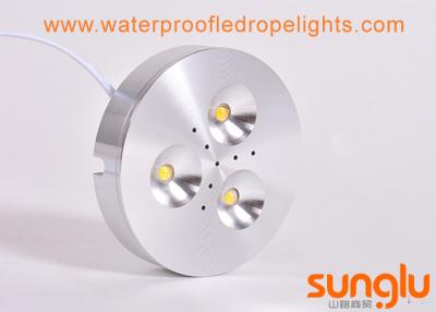 China Pure White Round  LED Cabinet Lighting 3W Under Cabinet Puck Lighting For Club for sale