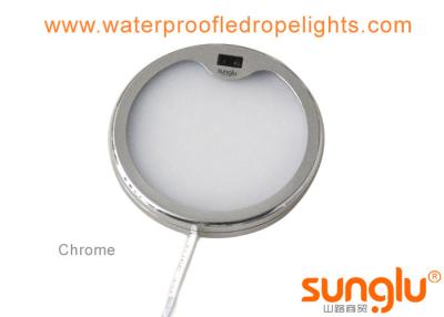 China 4W Chrome Finish Hand Waving Activated Under Cabinet Lighting , LED Puck Light for sale