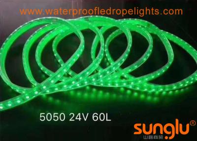 China DC24V Anti - UV PVC Outdoor LED Rope Lights 10MM Green / Pink / White for sale